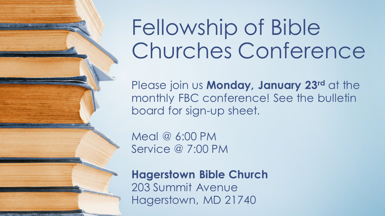 FBC Conference @ Hagerstown Bible Church