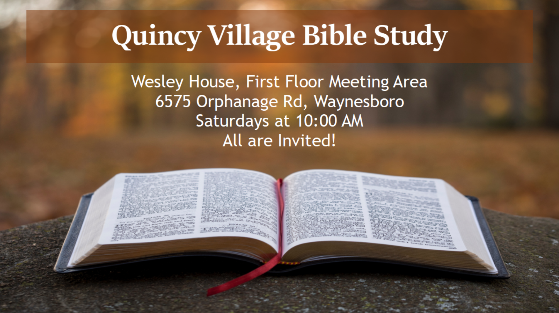 Bible Study at Quincy Village @ Wesley House, Quincy Village