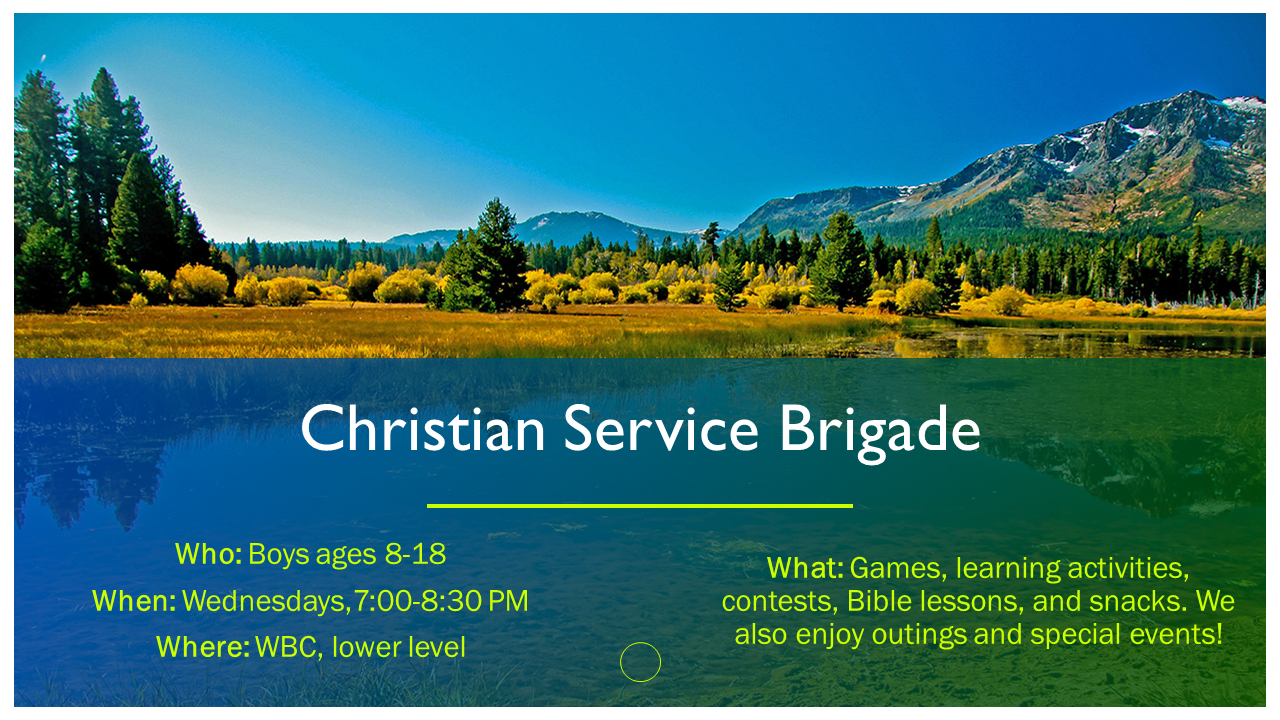 Calendar of Events Waynesboro Bible Church